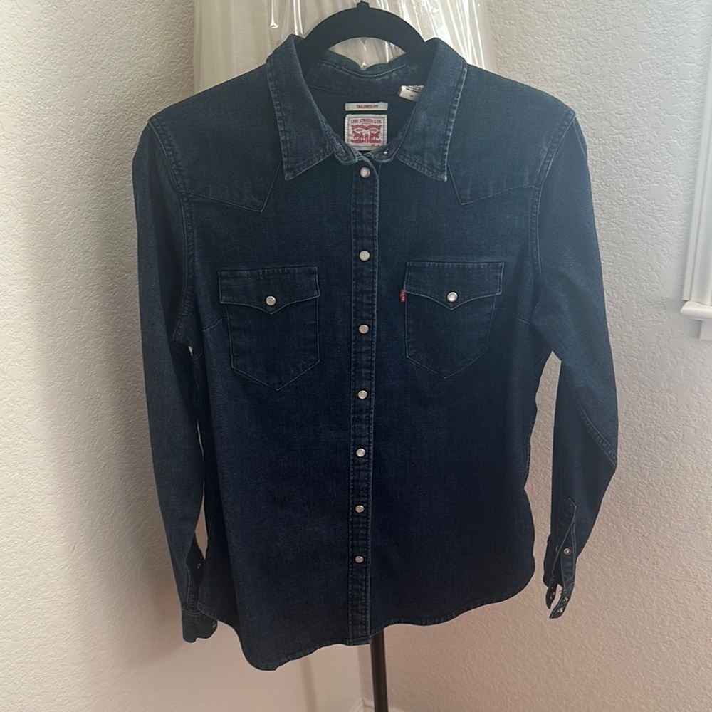 Levi's Dark Blue Denim Shirt